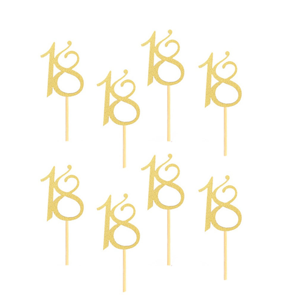 Ice Pick Pick - 48개입 18번째 생일 케이크 토퍼, 생일