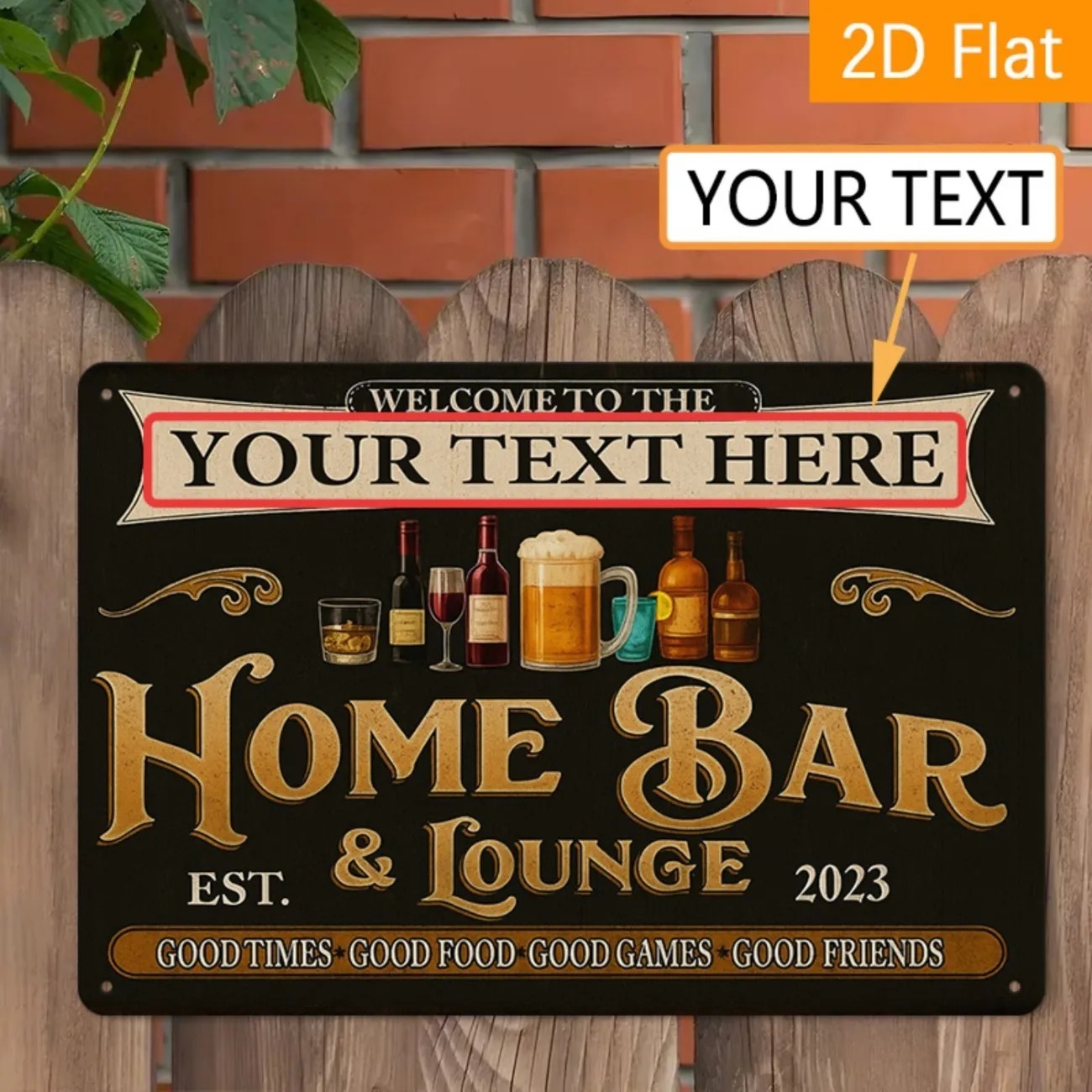 Home Bar Signs - 맞춤형 텍스트 빈티지 홈 바 &