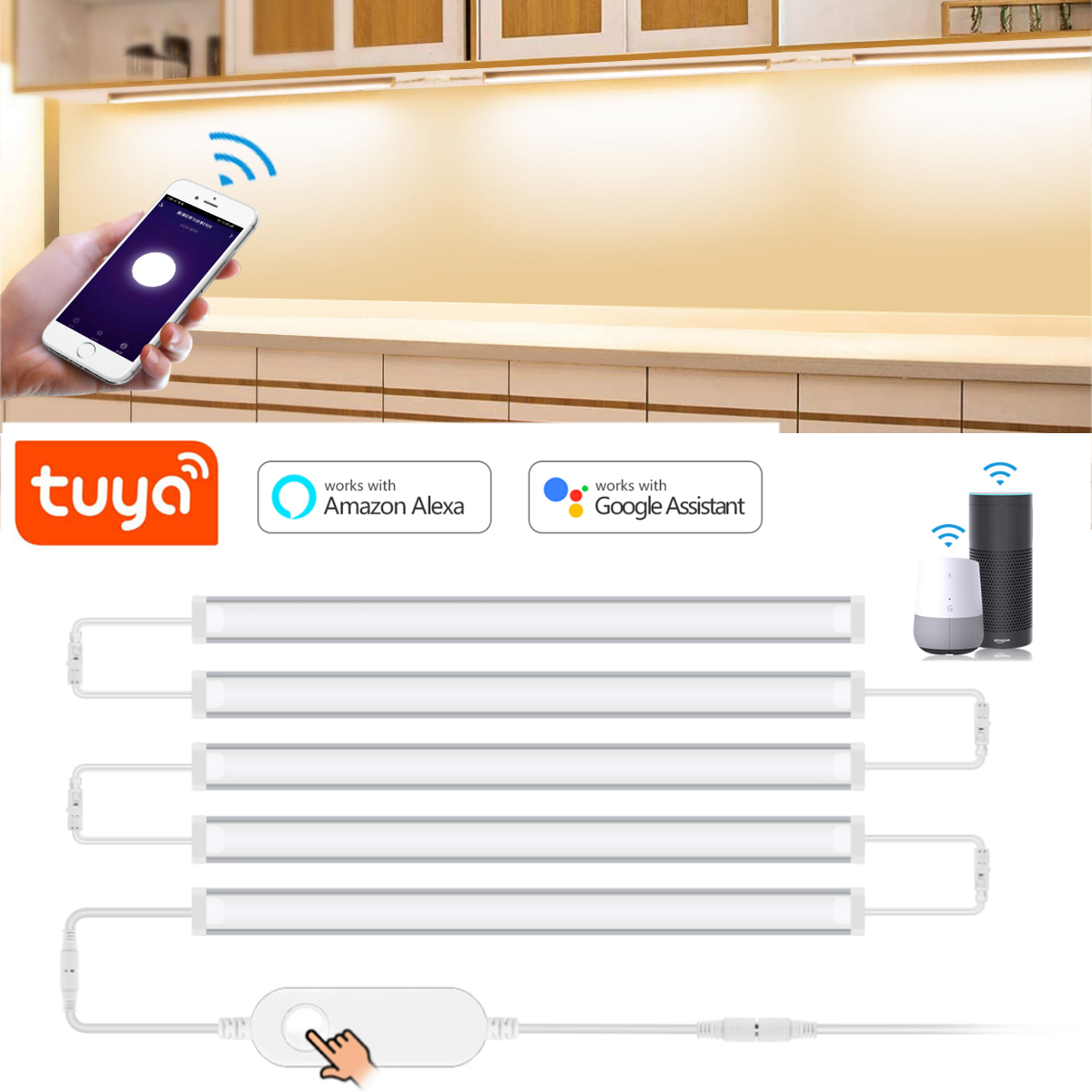 Home Bar And Cabinet - 1-5 Pcs 주방 Tuya 스마트 LED