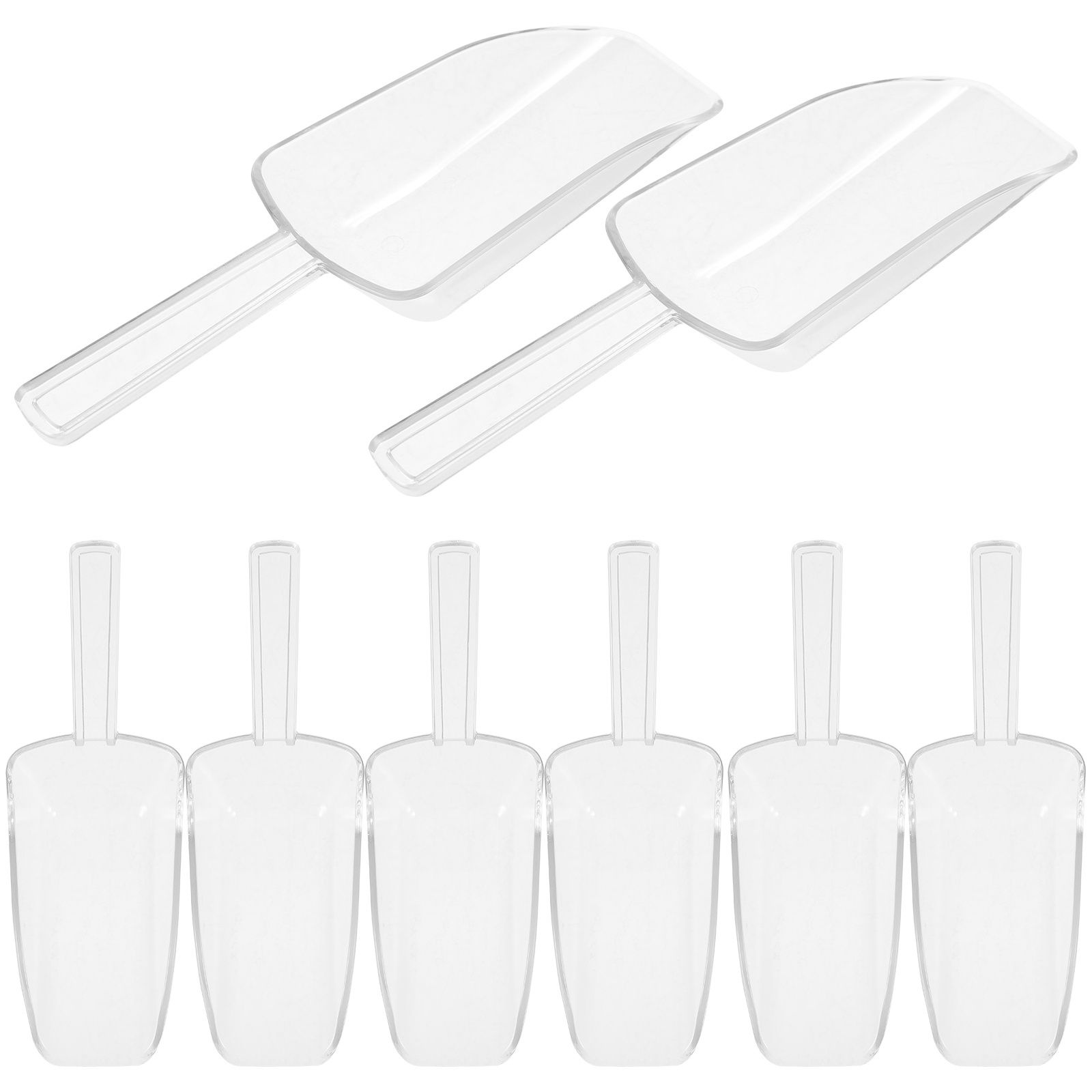 Ice Pick Pick - 8개입 음식 스쿱 미니 투명 플라스틱