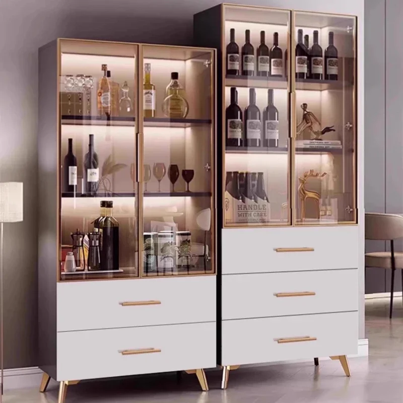 Home Bar And Cabinet - 칵테일 진열장 유리 디스플레이 캐비닛 유리문