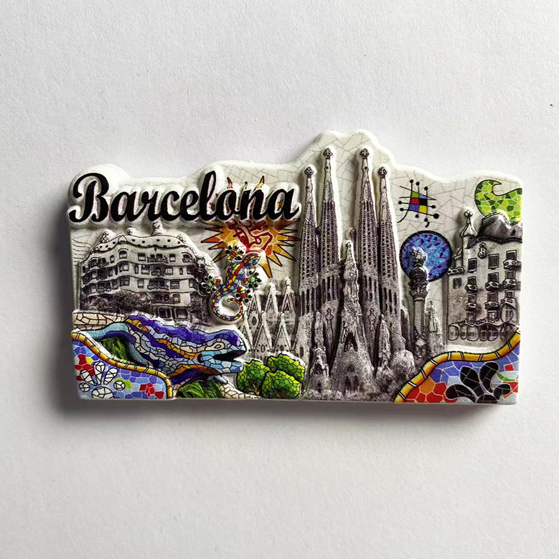 Home Barcelona - 사그라다 파밀리아 대성당 3D 스테레오 냉장고