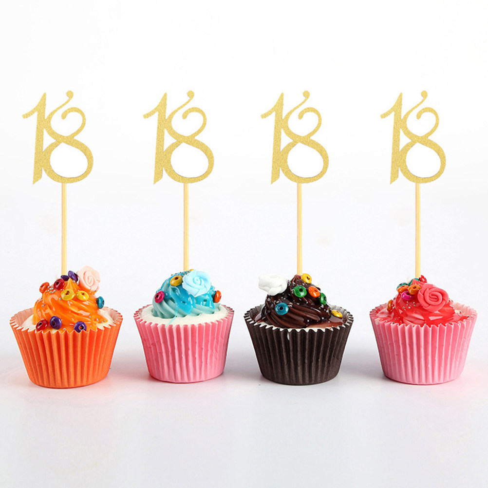 48개입 18번째 생일 케이크 토퍼, 생일 축하, 결혼 - Ice Pick Pick 리뷰 및 가격