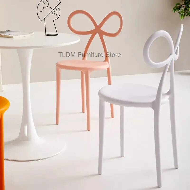 리본 모양 다채로운 플라스틱 식탁 의자 - 레저 의자, - Home Barcelona 리뷰 및 가격