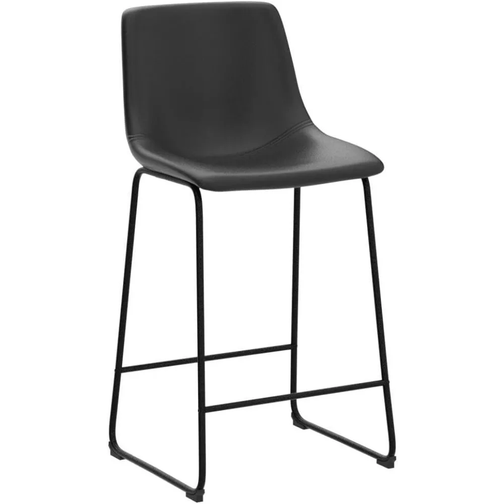 검정색 26인치 인조 가죽 바 스툴 세트(등받이 및 금 - Home Bar Stools 리뷰 및 가격