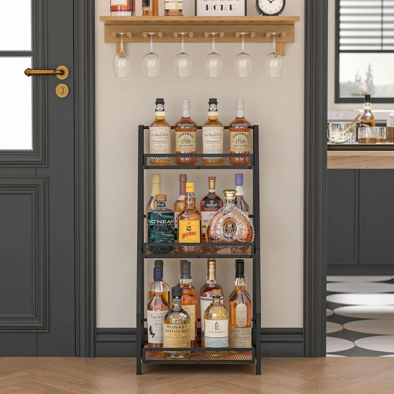 3단 사다리형 와인랙, 가정용 바를 위한 독립형 플로어 - Home Bar Shelves 리뷰 및 가격