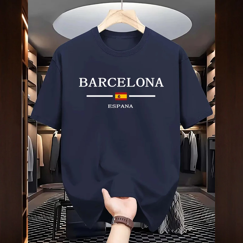 바르셀로나 남성용 프린트 티셔츠 고품질 100% 코튼  - Home Barcelona 리뷰 및 가격