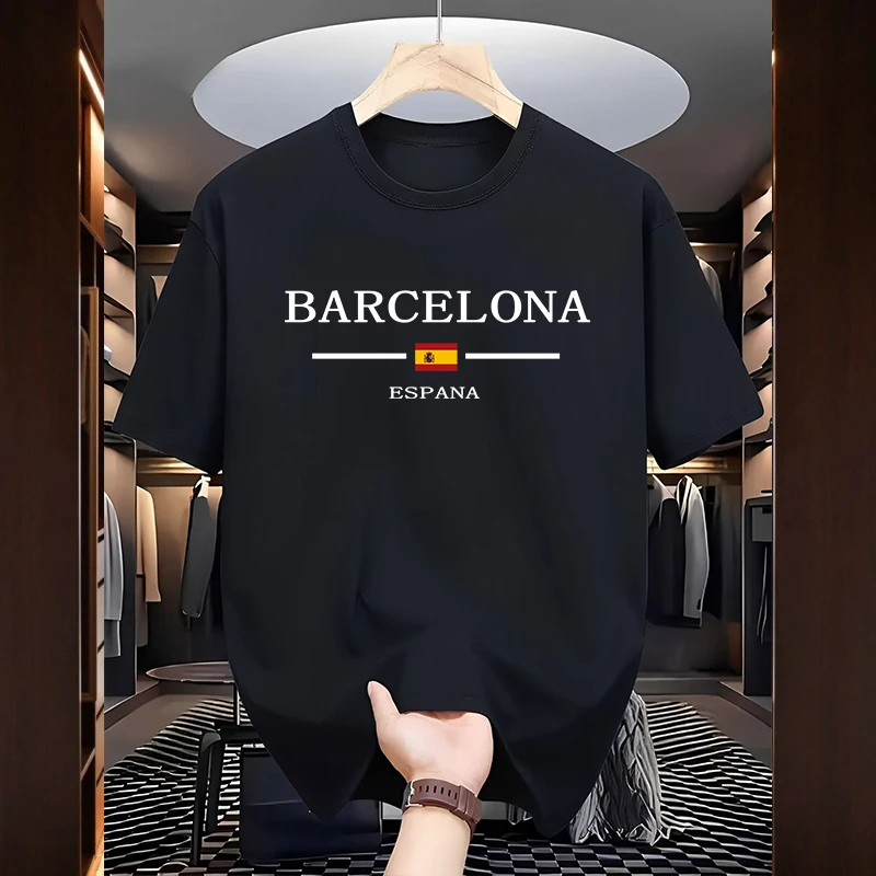 바르셀로나 남성용 프린트 티셔츠 고품질 100% 코튼  - Home Barcelona 리뷰 및 가격
